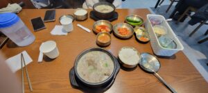 Enjoying the local food
